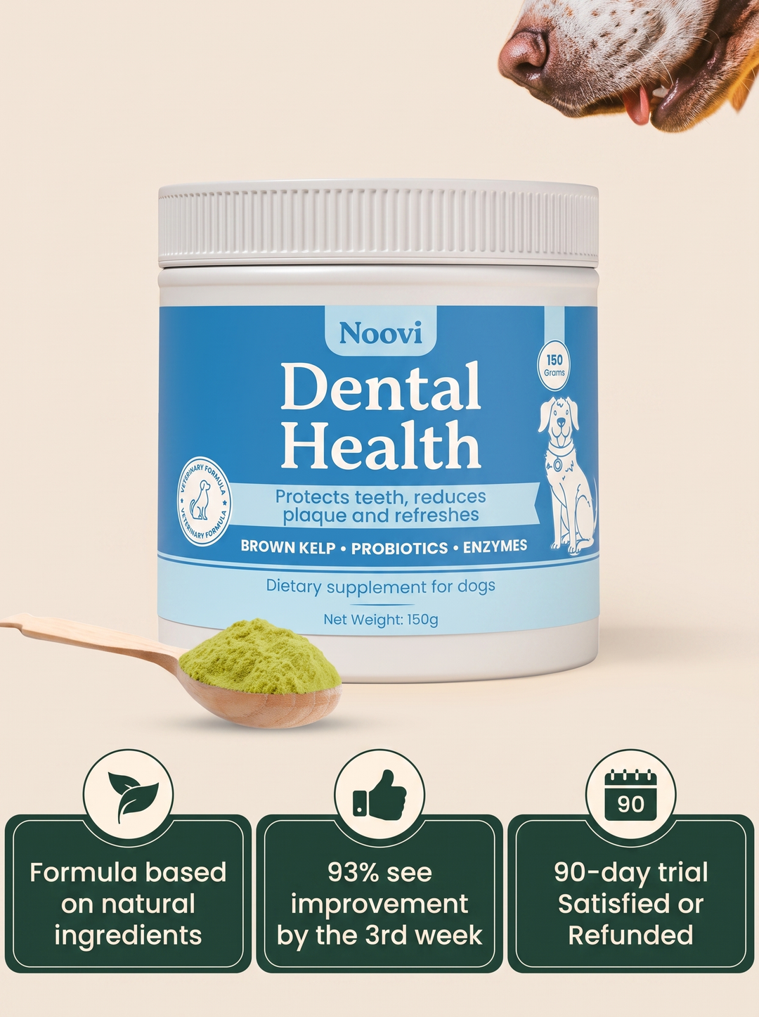 Noovi Dental Health Powder for dogs
