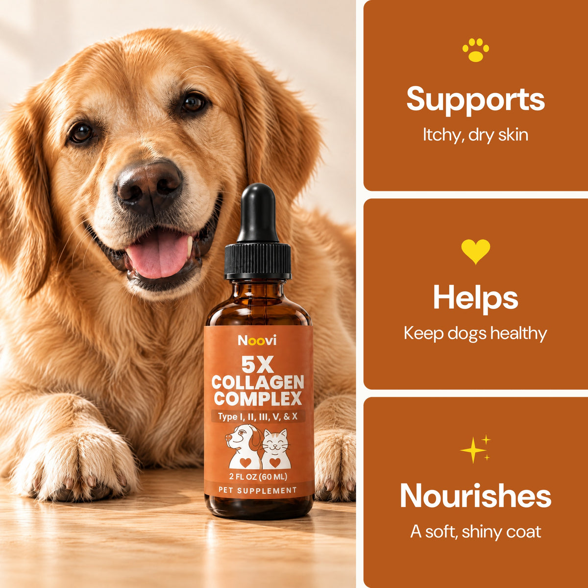 Noovi Daily Skin Collagen drops for dogs